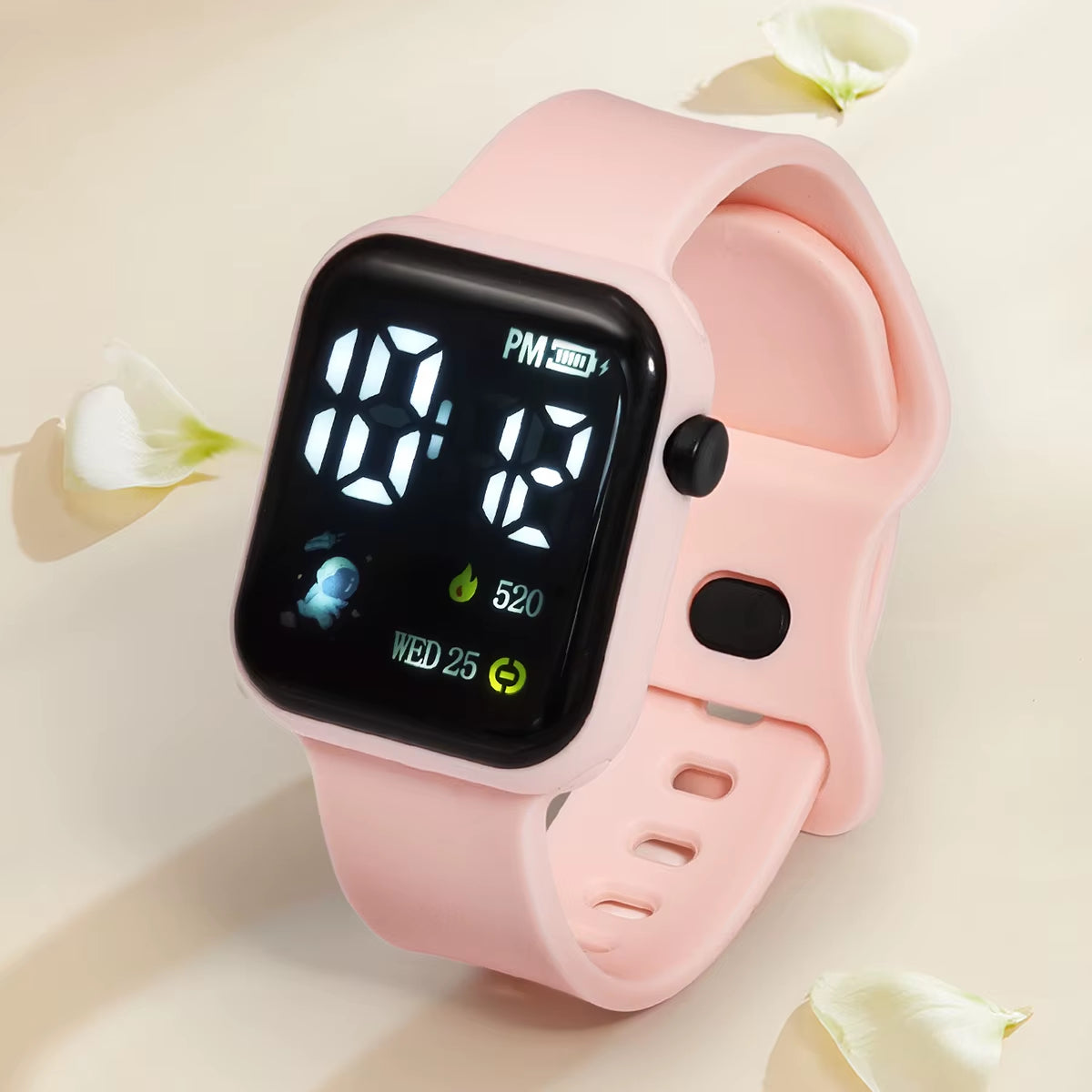 Simple Square Children'S Electronic Watch Astronaut Sports Electronic Watch Student Leisure Electronic Watch